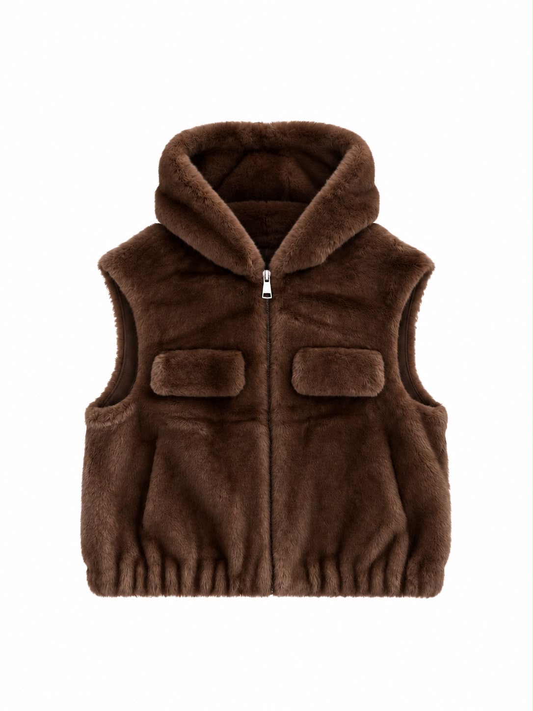 Gilet en fausse fourrure à poches Hazel