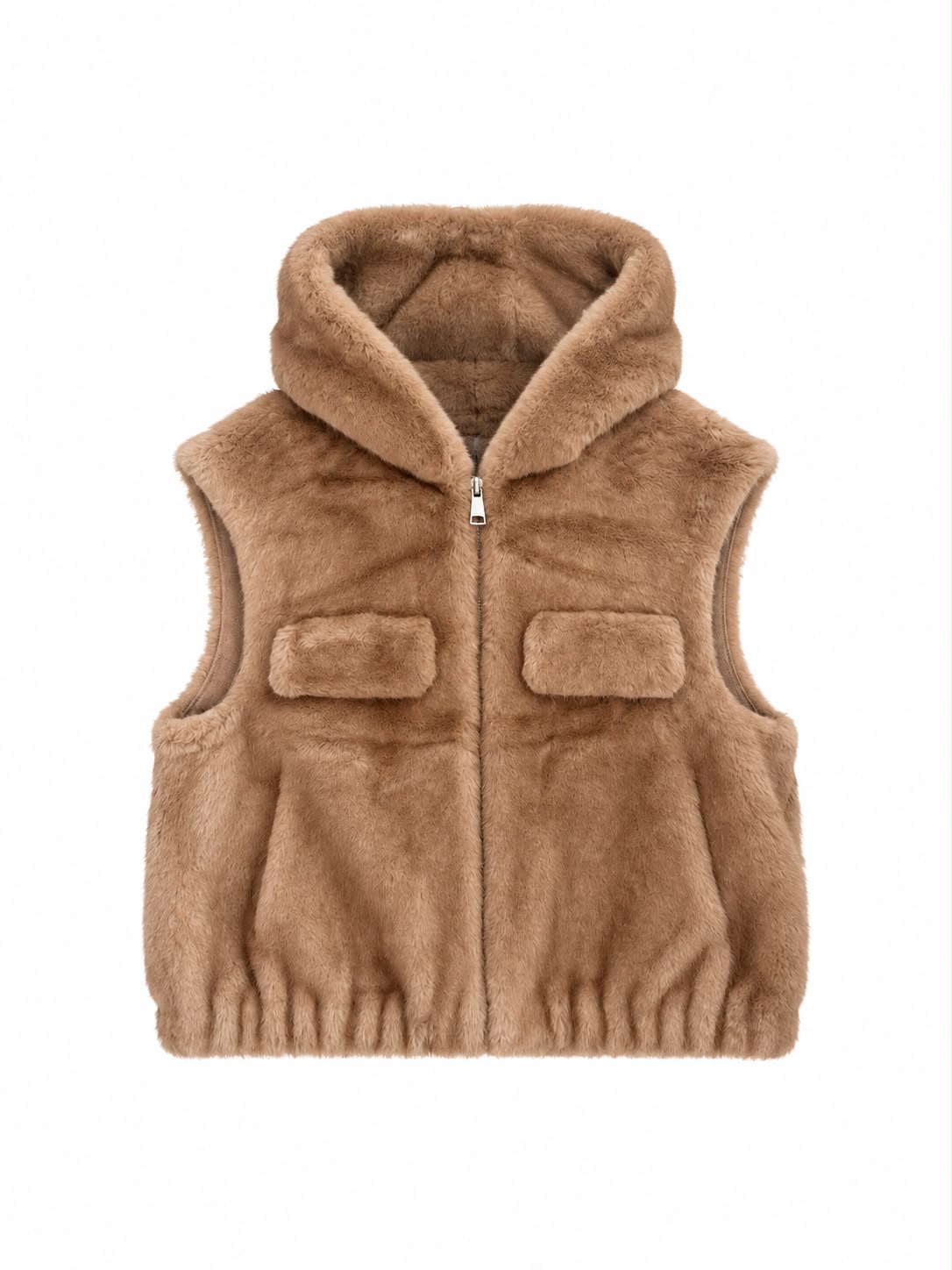 Gilet en fausse fourrure à poches Hazel