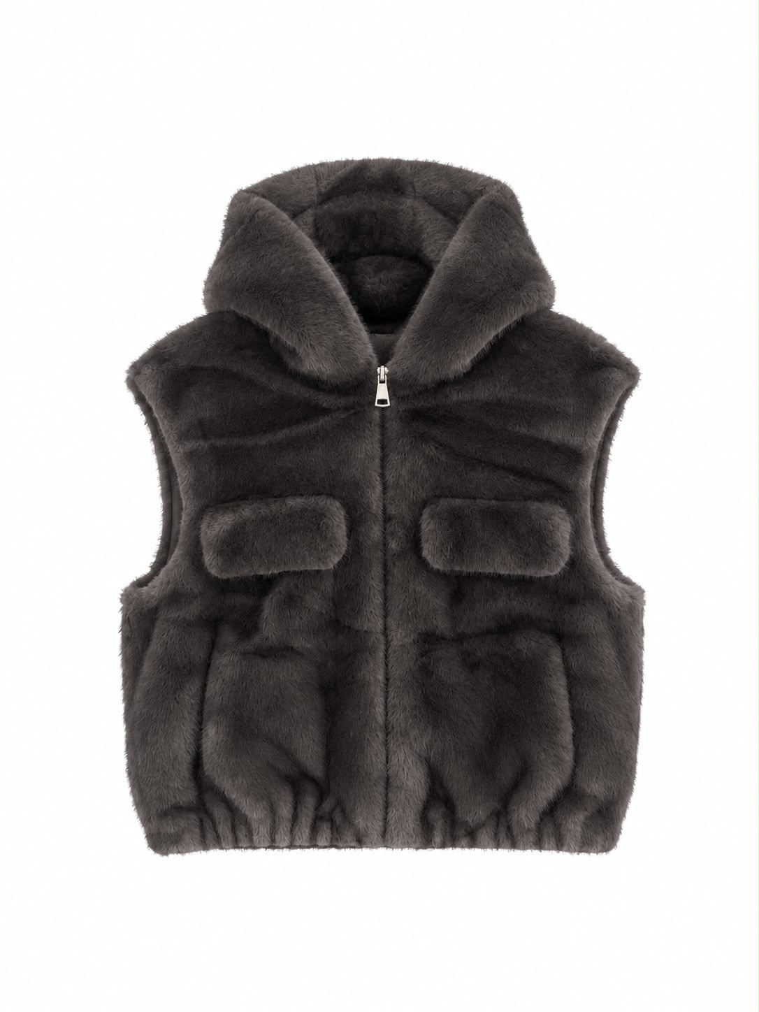 Gilet en fausse fourrure à poches Hazel