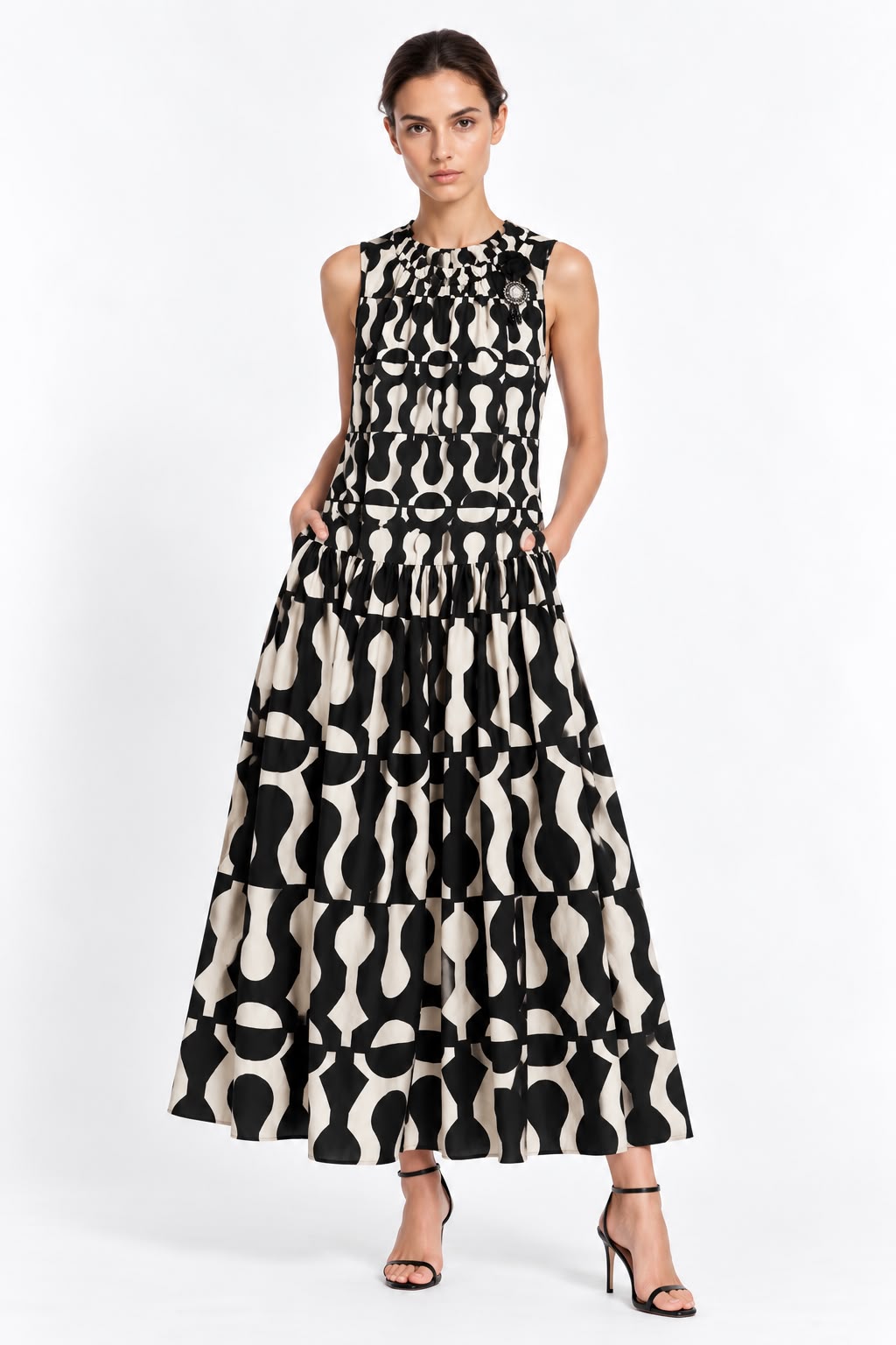 Robe sans manches Max Mara Salato imprimé graphique