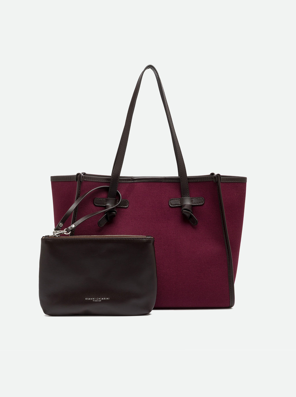 Sac Marcella toile Gianni Chiarini BS 6849 CNV-SE - Oxblood Canapa Espresso - vue 6