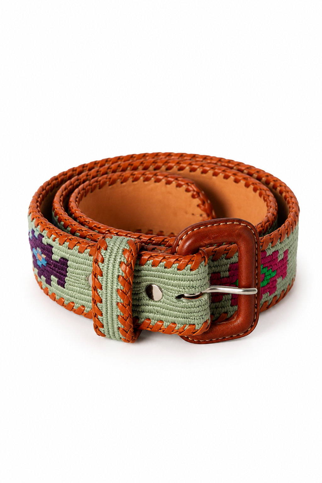 Ceinture tissée Antig Belts coloris Tigre – détail