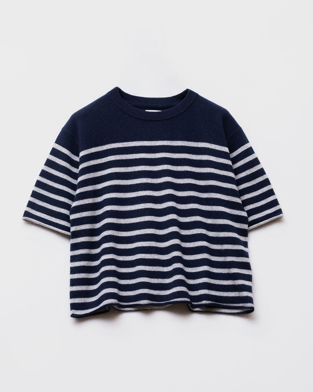 Pull MC col rond L NEW NAVY + GREY PEARL